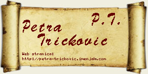 Petra Tričković vizit kartica